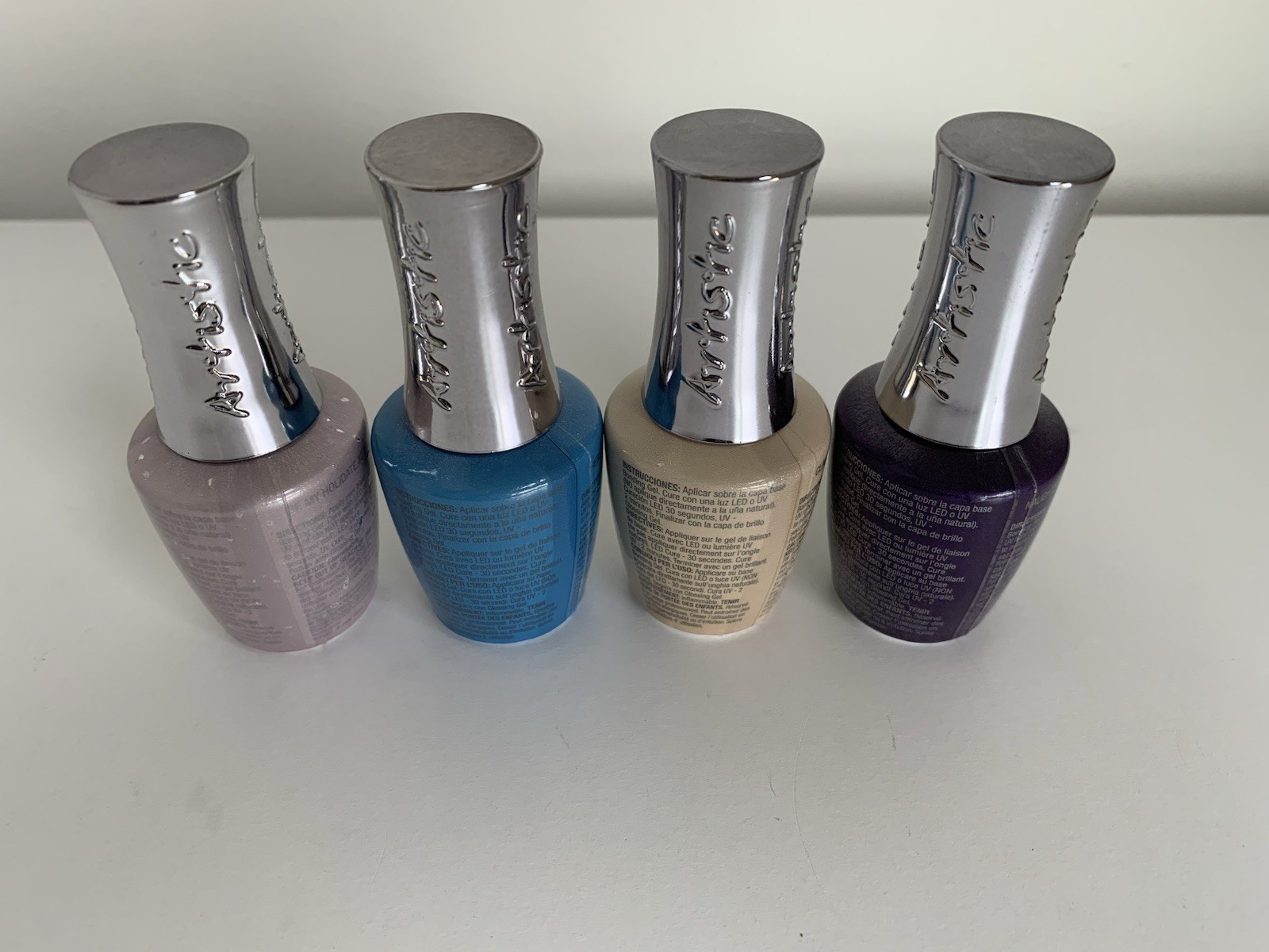 Artistic Colour Gloss Soak Off Gel Polish Lot Of 4- Holiday Colors