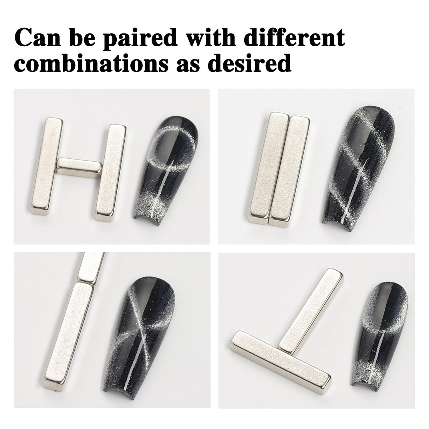 16 Pieces Cat Eye Nail Magnet Tool Set for Nails, Cat Eye Nail Polish Magnet Wan