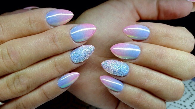 CINDERELLA PIXEL EFFECT NAIL ART GLITTER IRIDESCENT SEQUINS Unicorn POWDER MP008
