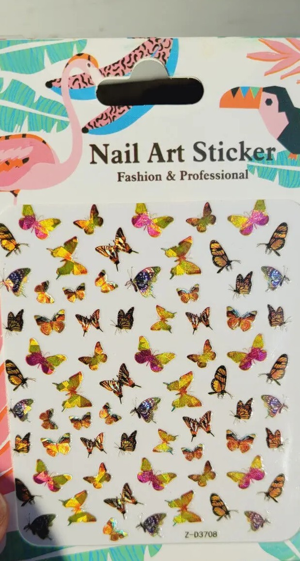 3D Butterfly Nail Stickers Art DIY Designs Decor Waterproof Decal Manicure US