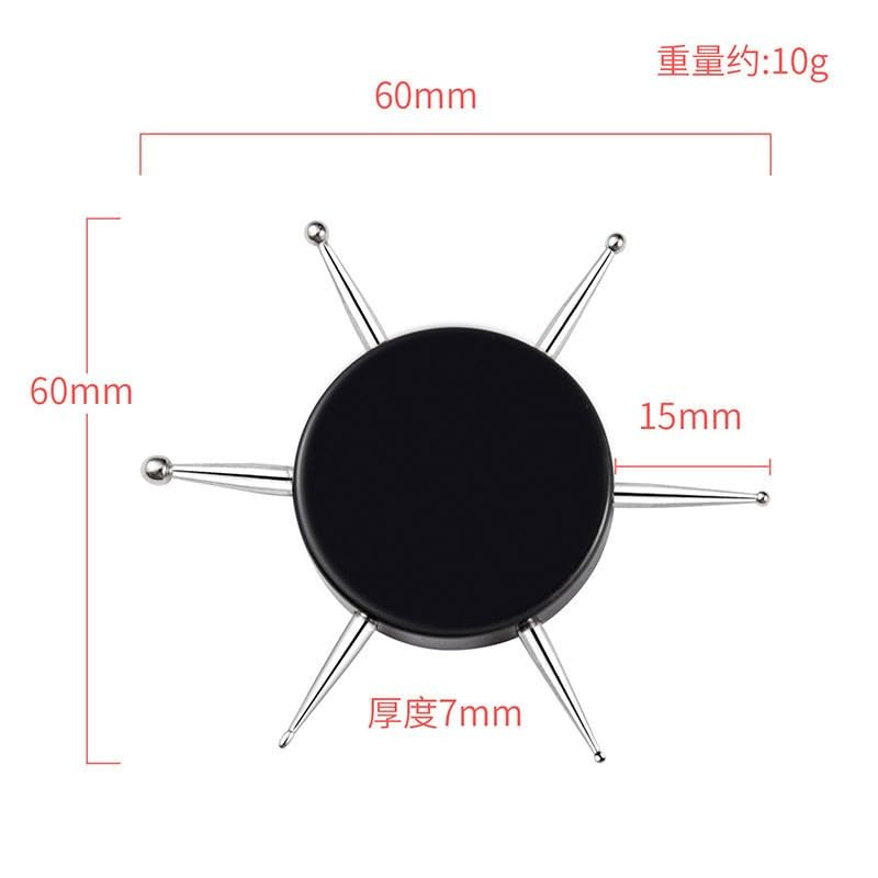 3Pcs Black 6-In-1 Circular Dotting Tools – Professional Nail Art Pens for Dot
