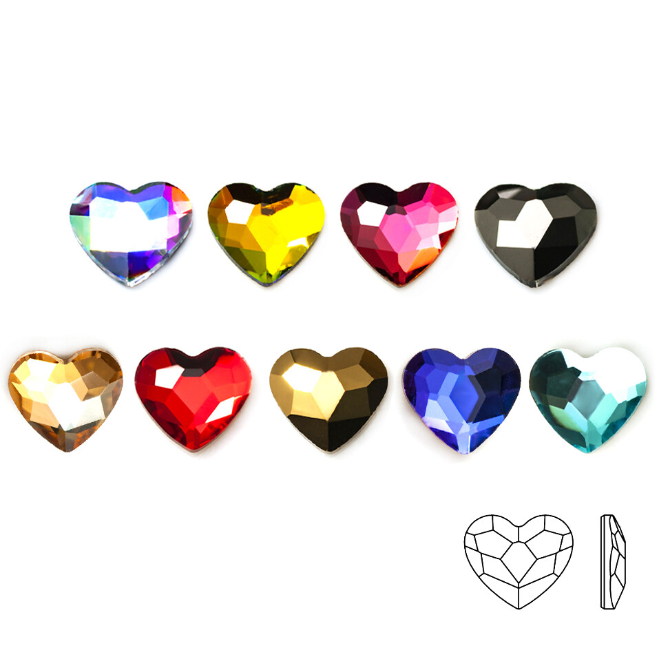 Strass Korean Fashion 3D Nail Art Rhinestone Heart Flatback Crystal Stones