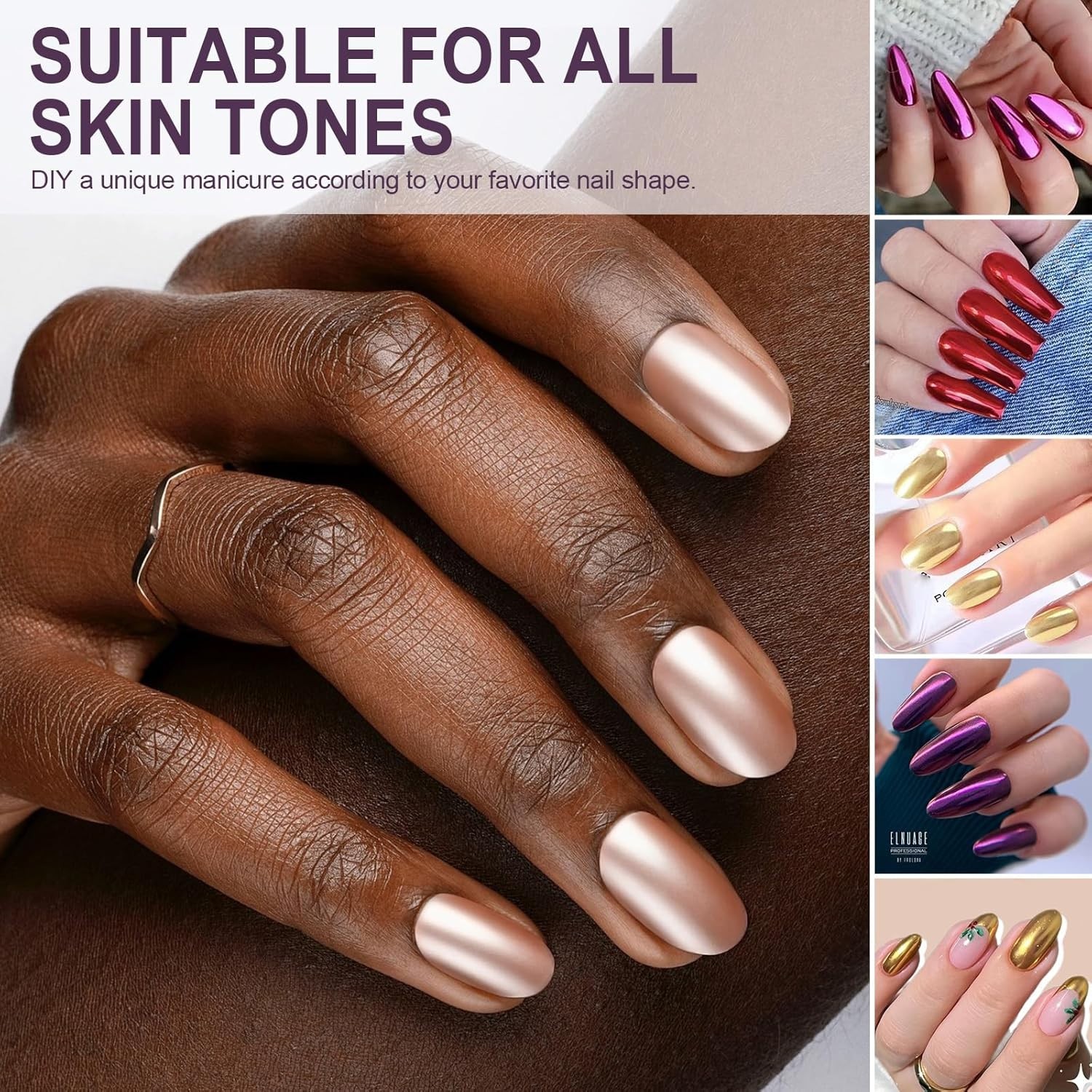 Elegant 16 Jar Chrome Pigment Powder Kit – Iridescent Nail Art Essentials