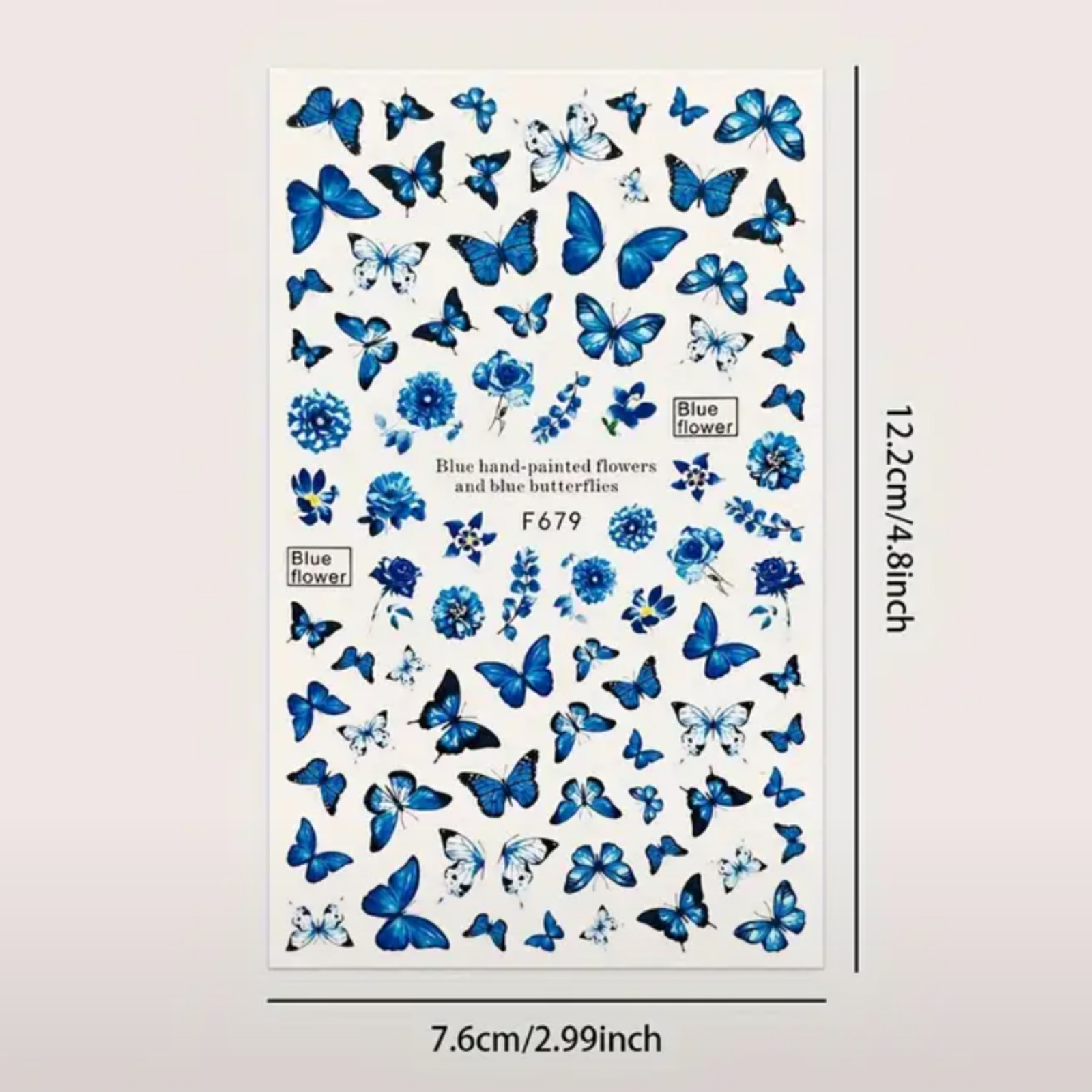 3D Butterfly & Floral Nail Art Stickers – Self-Adhesive, Sparkling Spring,Summer