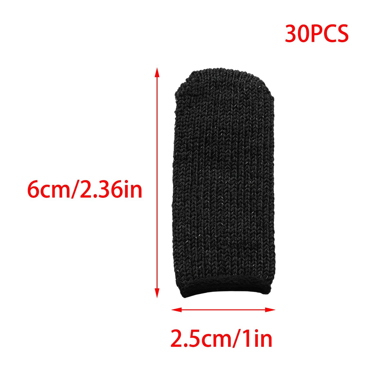 30 PCS Finger Cots Cut Resistant Finger Guards Protectors Black Kitchen Garden