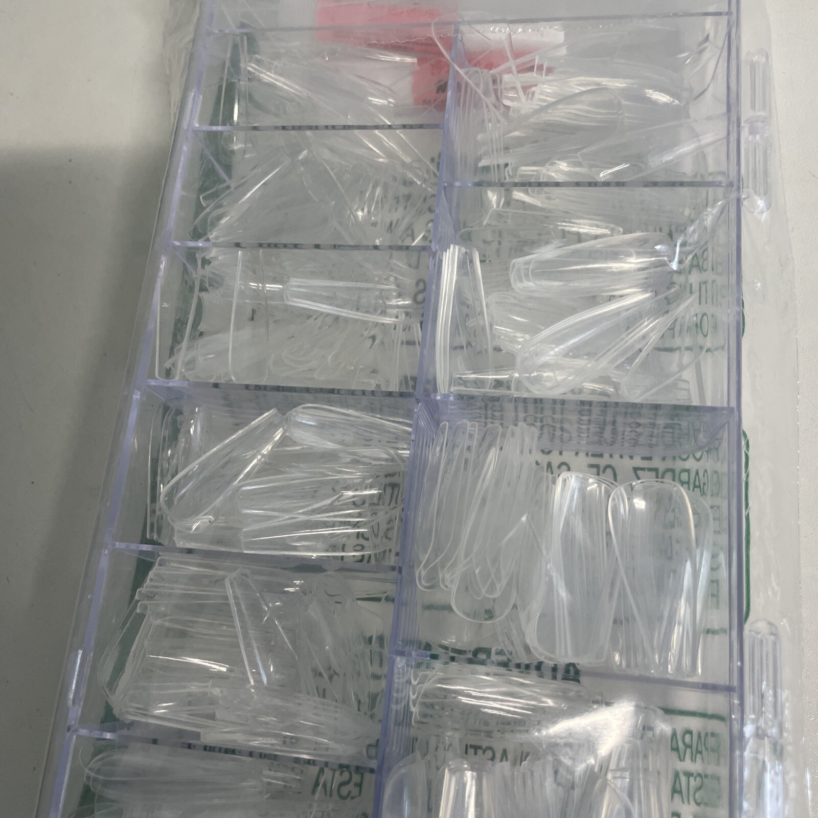 Nail tips Clear Full (Nail Glue tubes-2-included) Open box (Unknown count)