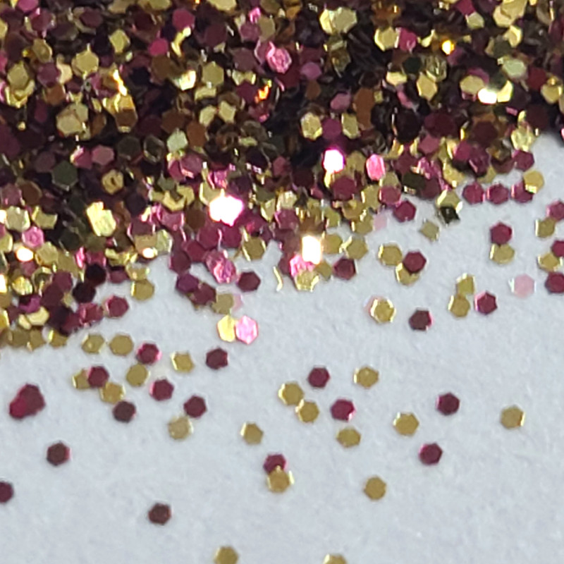 J.HOO Two Tone Hexagon Nail Glitter 0.4mm Ultra Fine Aurora 4 Colors