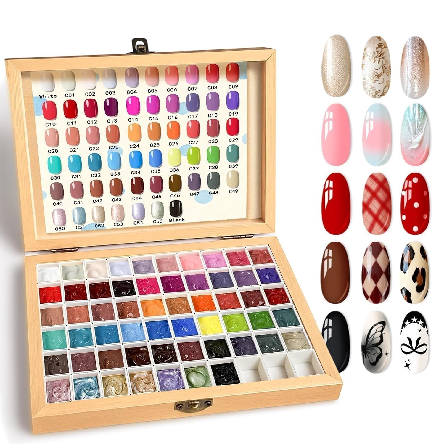 57-Color Sponge Nail Gel Kit – No Wipe Ombre Paint