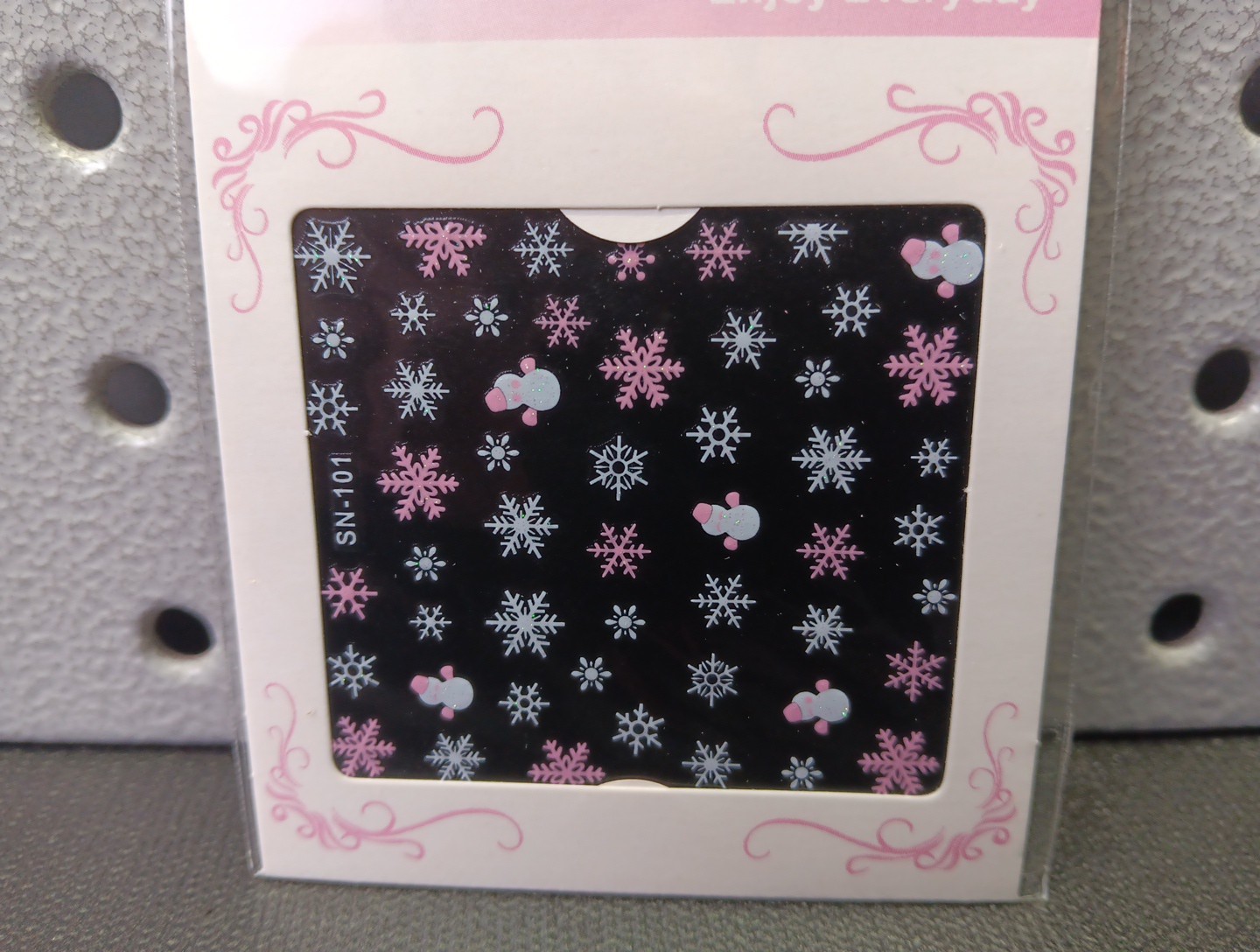 Snowflake Nail Stickers, Christmas 3D Self-Adhesive Nail Art Decals Snow (bn)