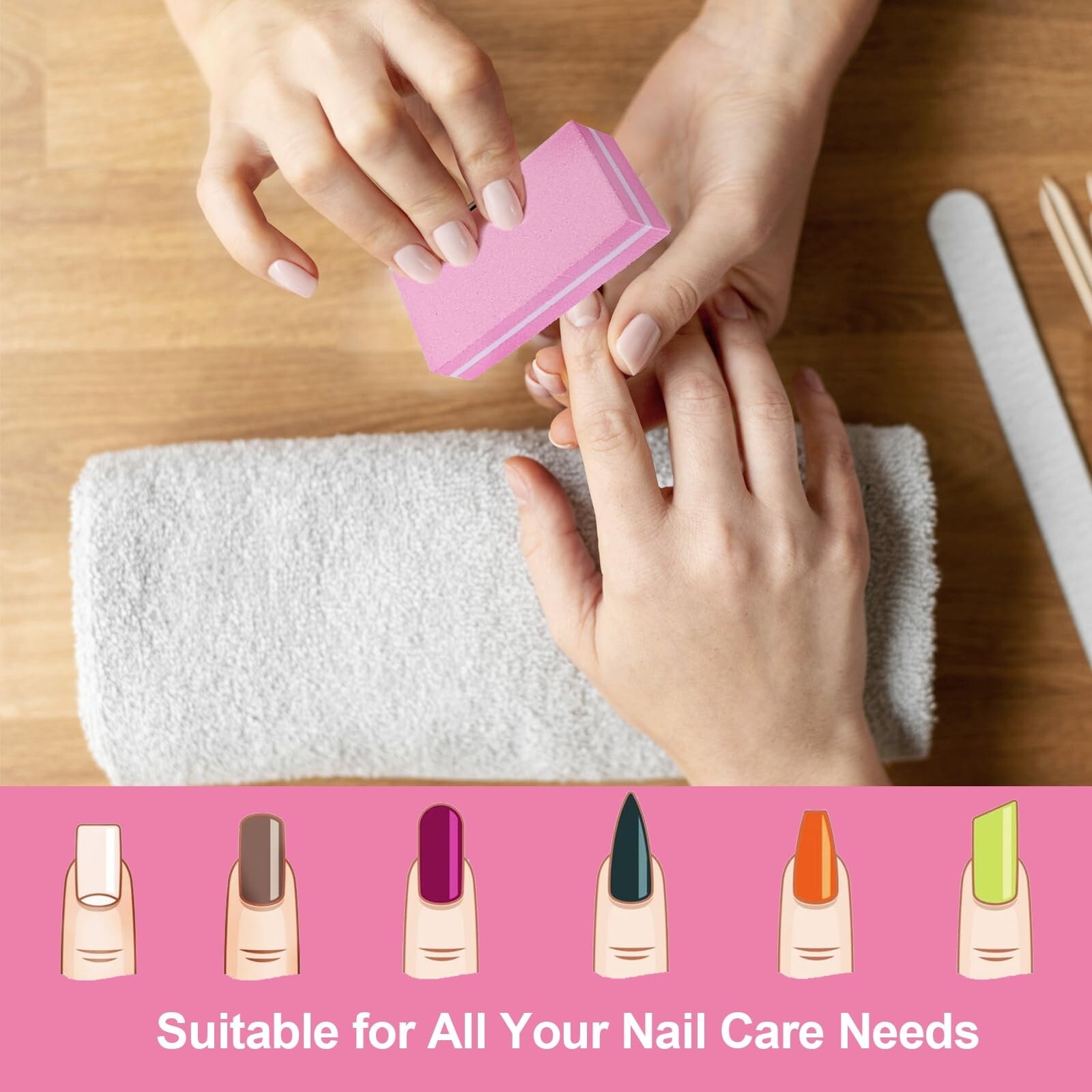 Nail Buffers (30 Pcs), Buffer Block Nail File for Acrylic and Natural Nails, …