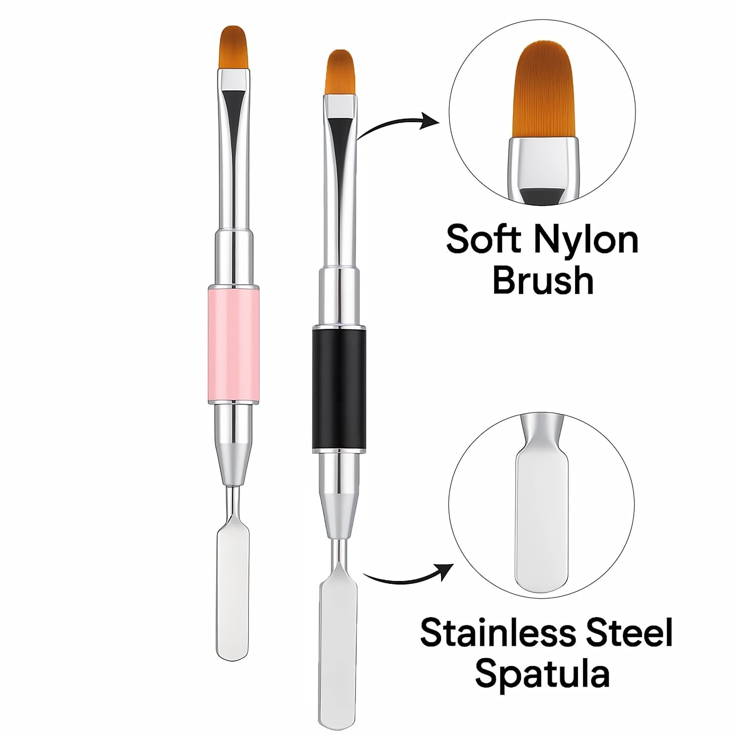 Travel-Friendly Nail Art Brush and Spatula Set – Perfect for Salon & DIY Use