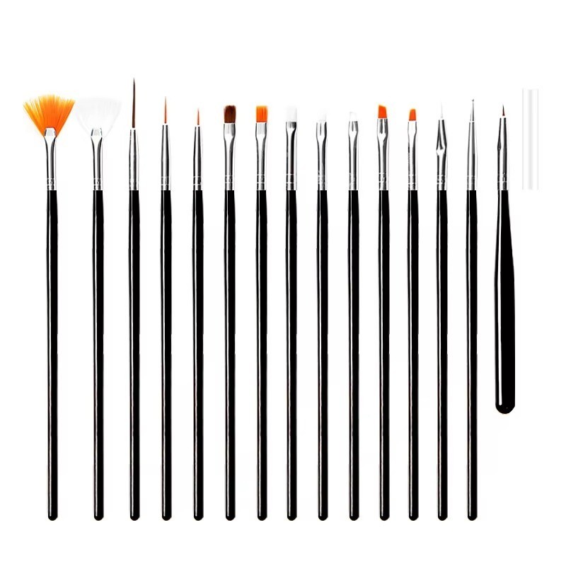 15PCS Gel Nail Art Brushes Set Acrylic Dotting Pen Painting Polish Brushes Tools