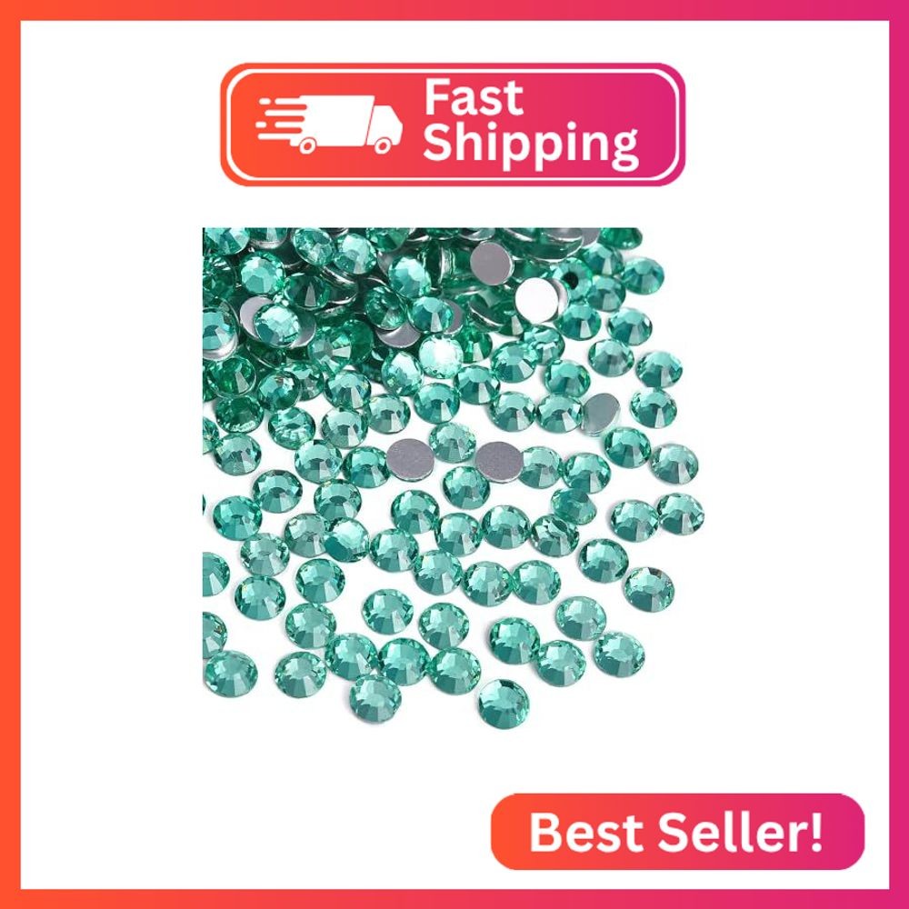 Blinginbox 1440Pieces SS6/1.9-2mm Flat Back Crystal Rhinestones Round Gems for N