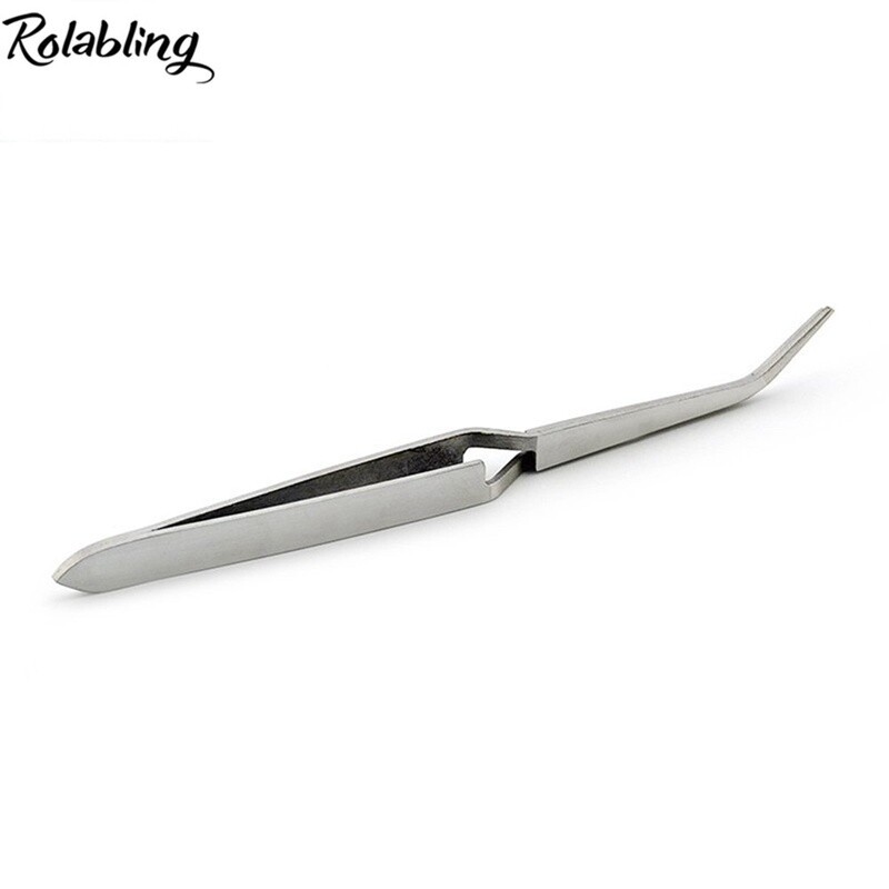 Nail Art Tweezers Stainless Steel Rhinestone Picking Tools Manicure Clip New