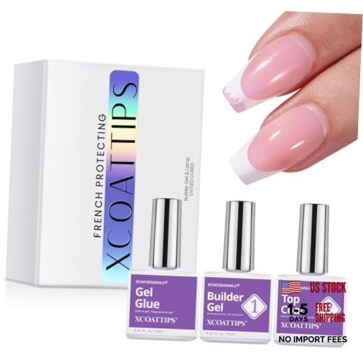 French Protection Set, Gel Glue, Builder Gel, Top Coat, 15ML | Z – Clear-05
