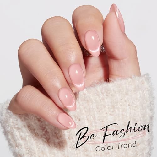 Short Almond Nails – Reusable A2-Pink Cat Eye Press