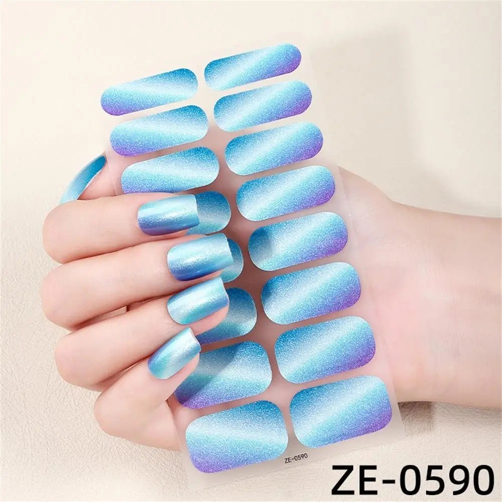 Full Size Nail Wraps Stickers Polish Look Art Self Stick Strips USA