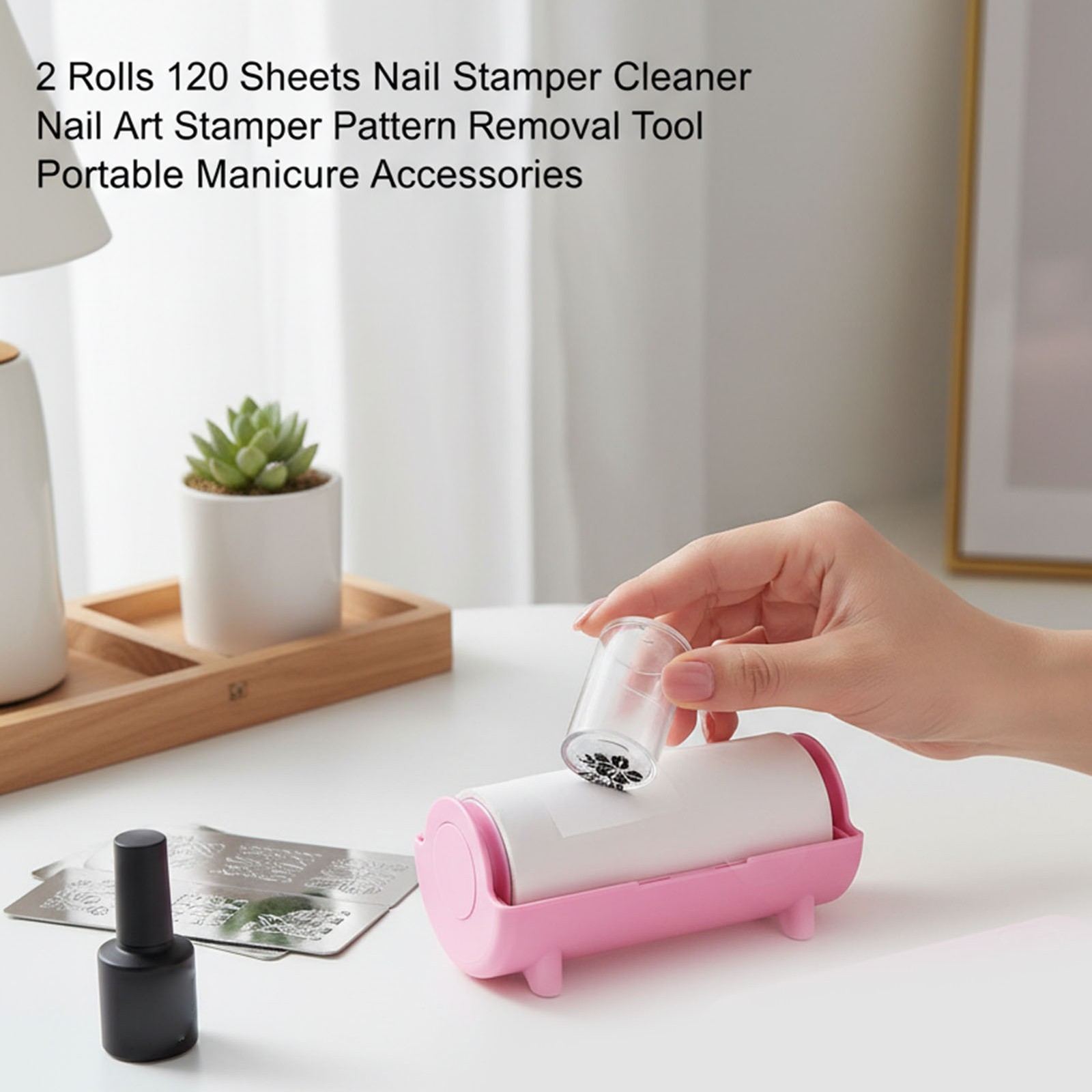 Rolls Nail Stamper Cleaner Instant Cleaning Tool For Nail Art Easy To Use