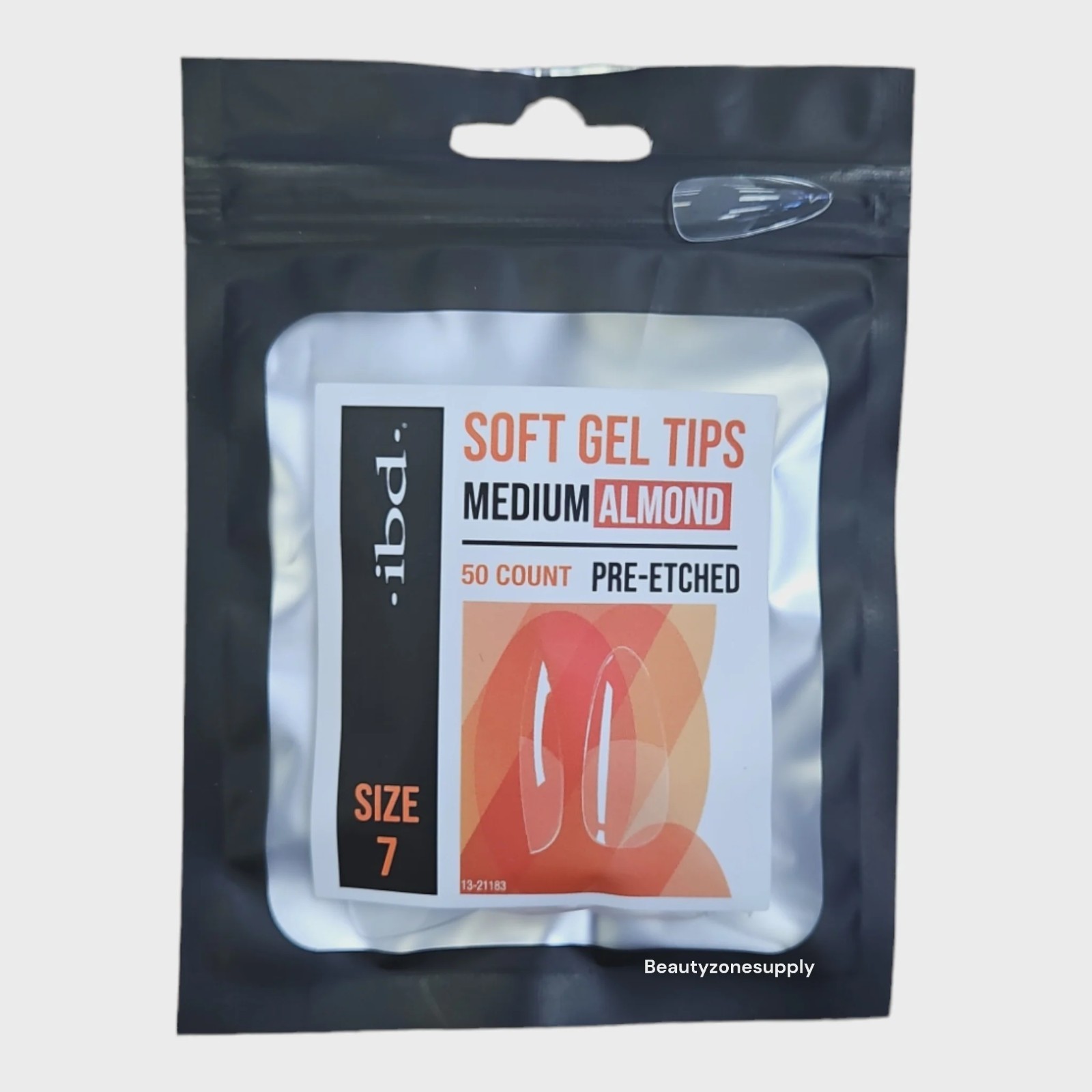 ibd Soft Gel Tips Refill Medium Almond #7 (50ct) (3 Pack)