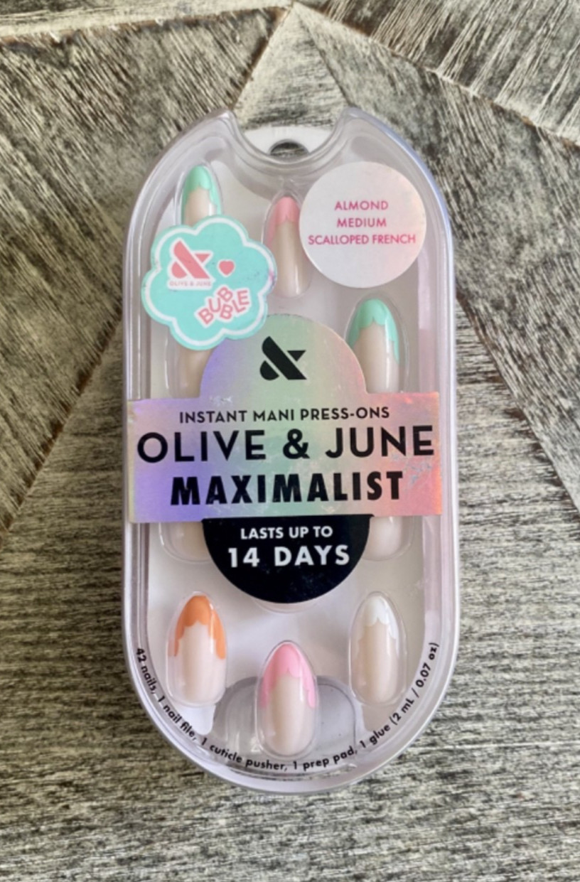 NEW! Olive & June Press-On Nails Lot of Four Pastels French Tip FREE SHIPPING!!