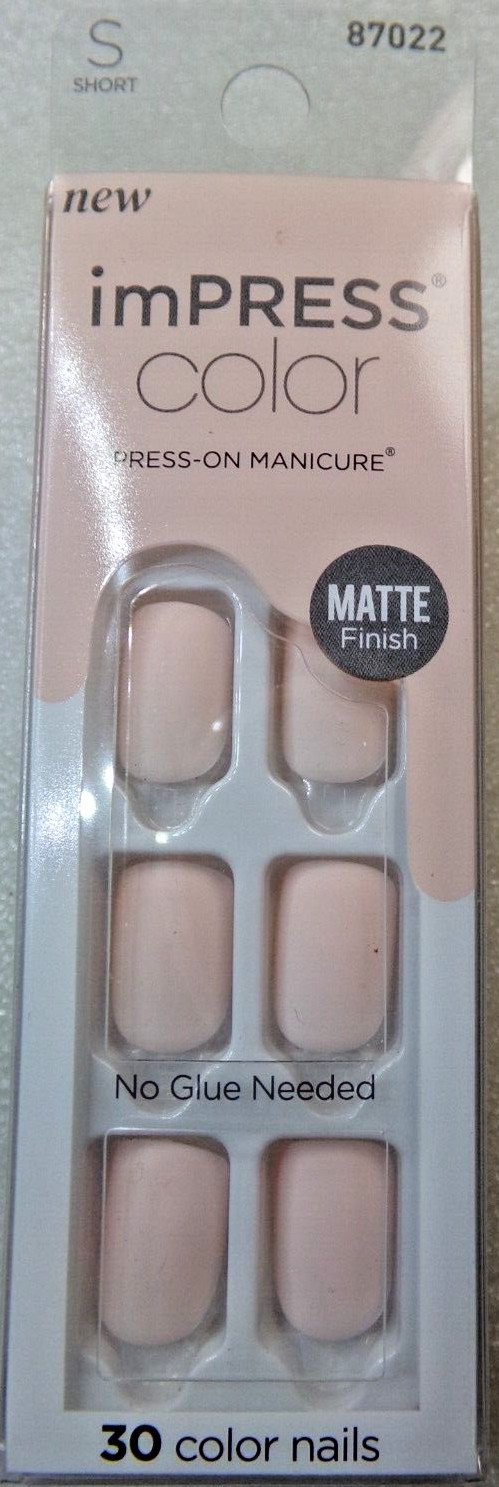 IMPRESS NAILS PRESS ON SHORT Matte Pink “Lovely”