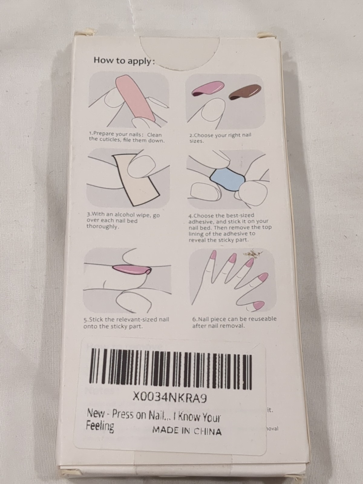 24Pcs False Nails Colorful French Manicure Full Cover Long Coffin – 2 Kits- New