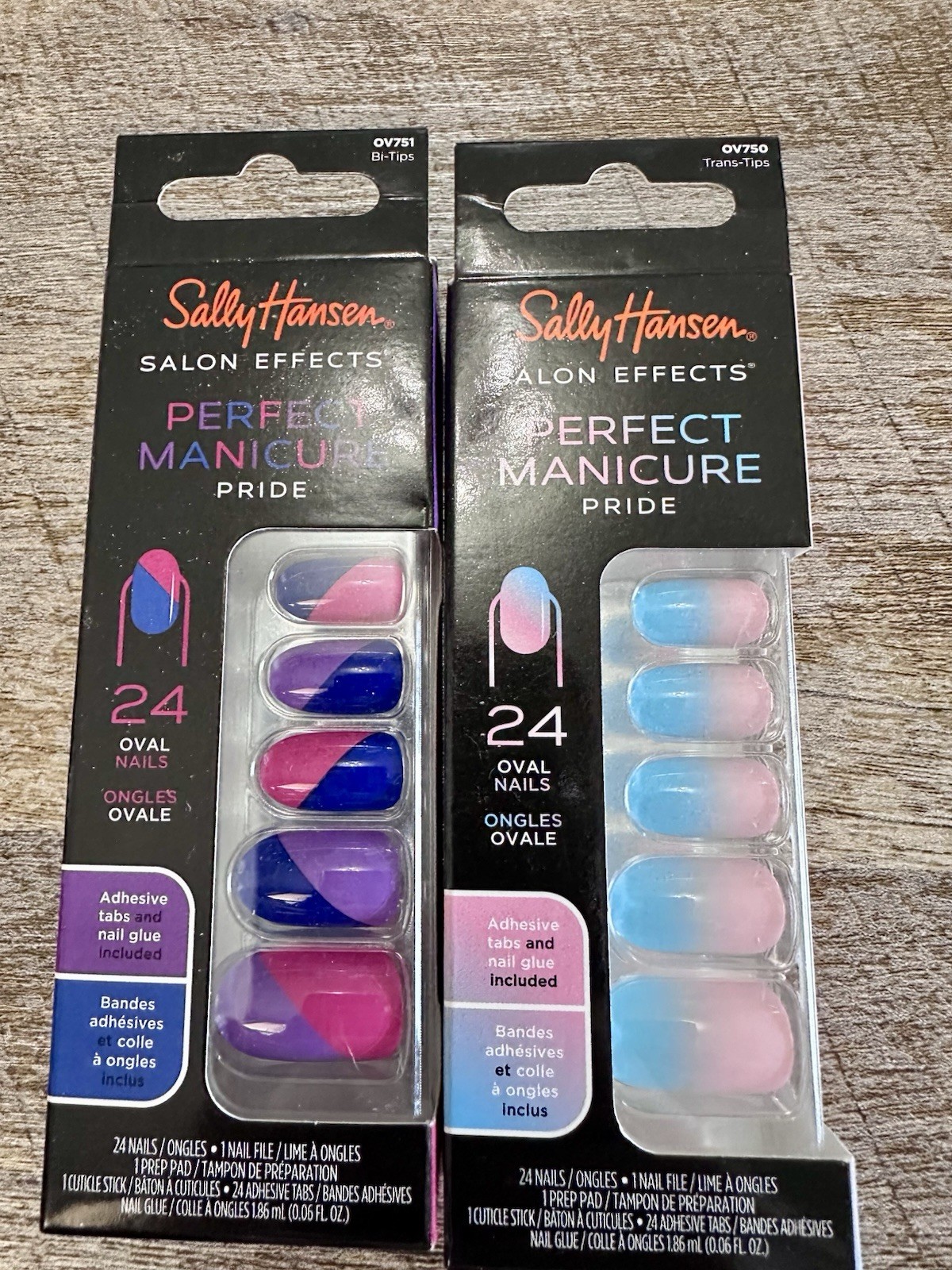 Sally Hansen Salon Effects Perfect Manicure Pride Oval Nails 2 Pack NEW