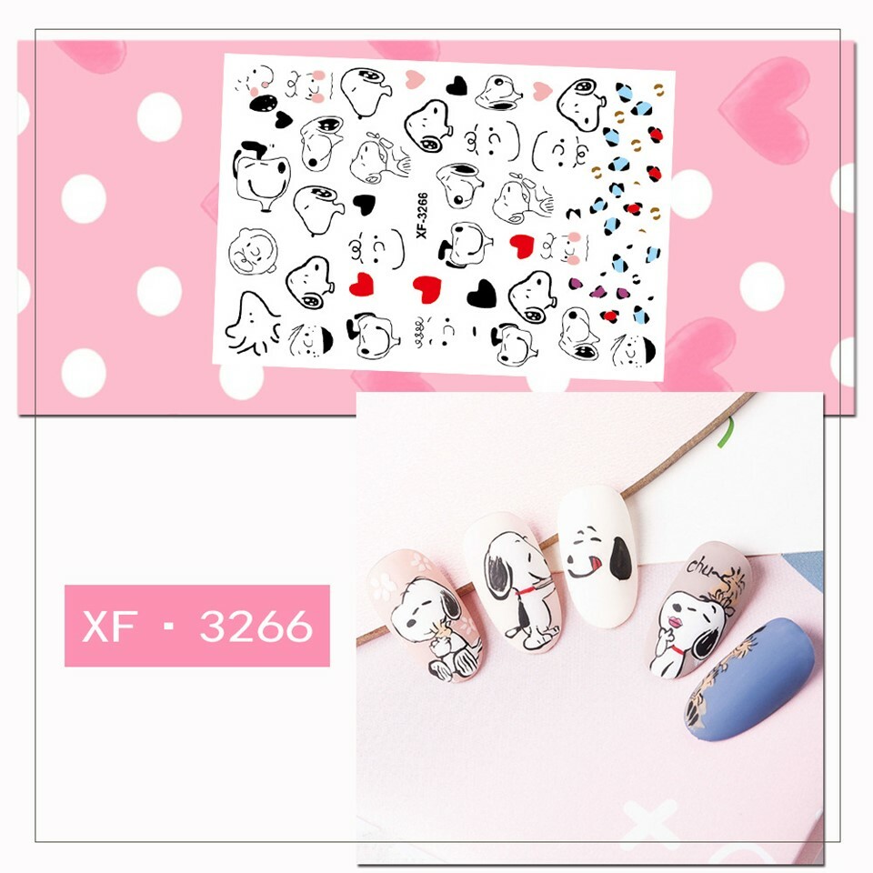 Hot design 3D NaiL art stickers back adhesive Decals Manicure Decoration