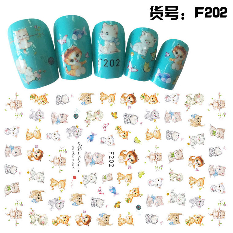 Nail Art Stickers Decal Animal Owl Birds Deer Cat Kitten Flower Rabbit NS51