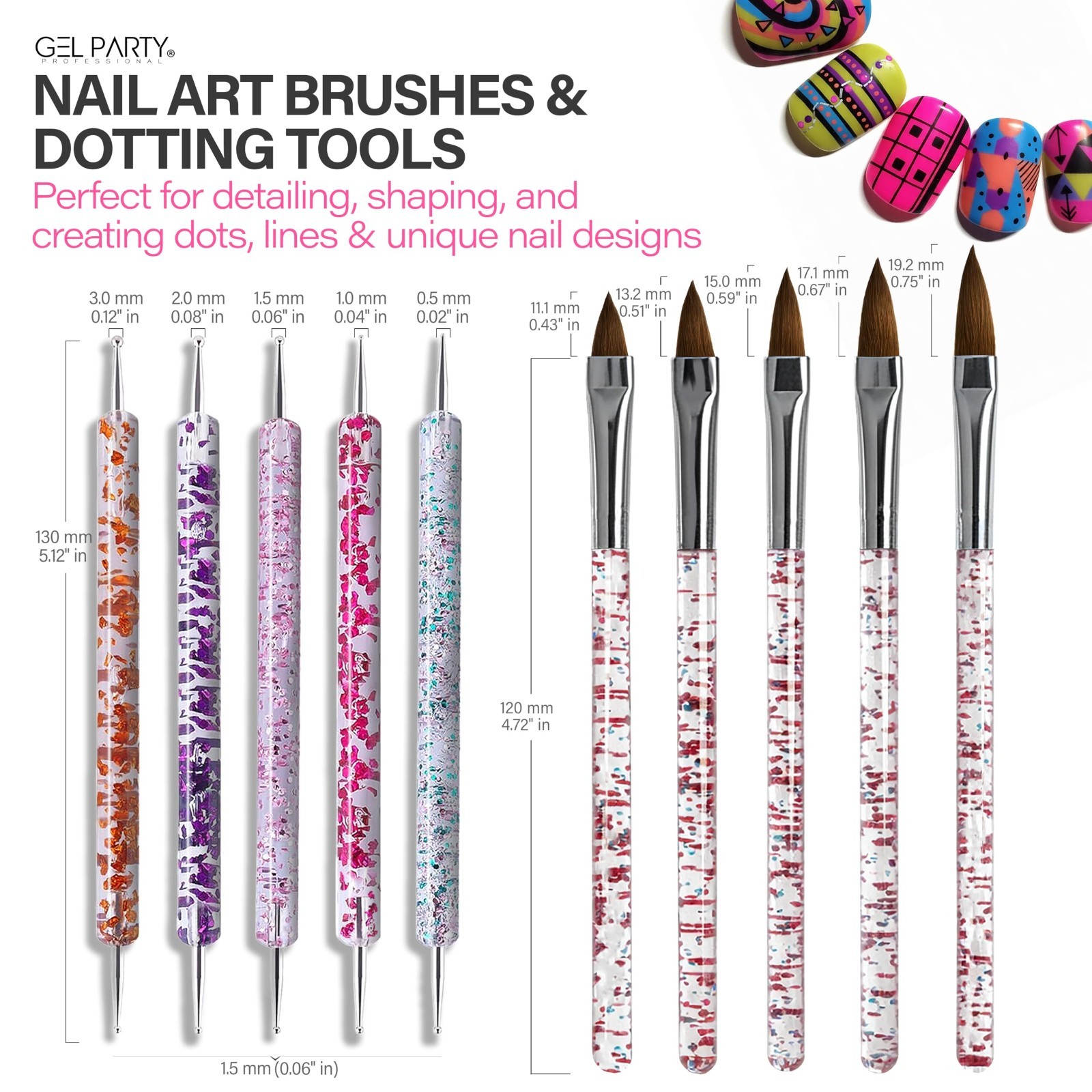 49 PCS Nail Art Brush Set – Dotting Tools, Liner Brushes, Silicone Tools & Tweez