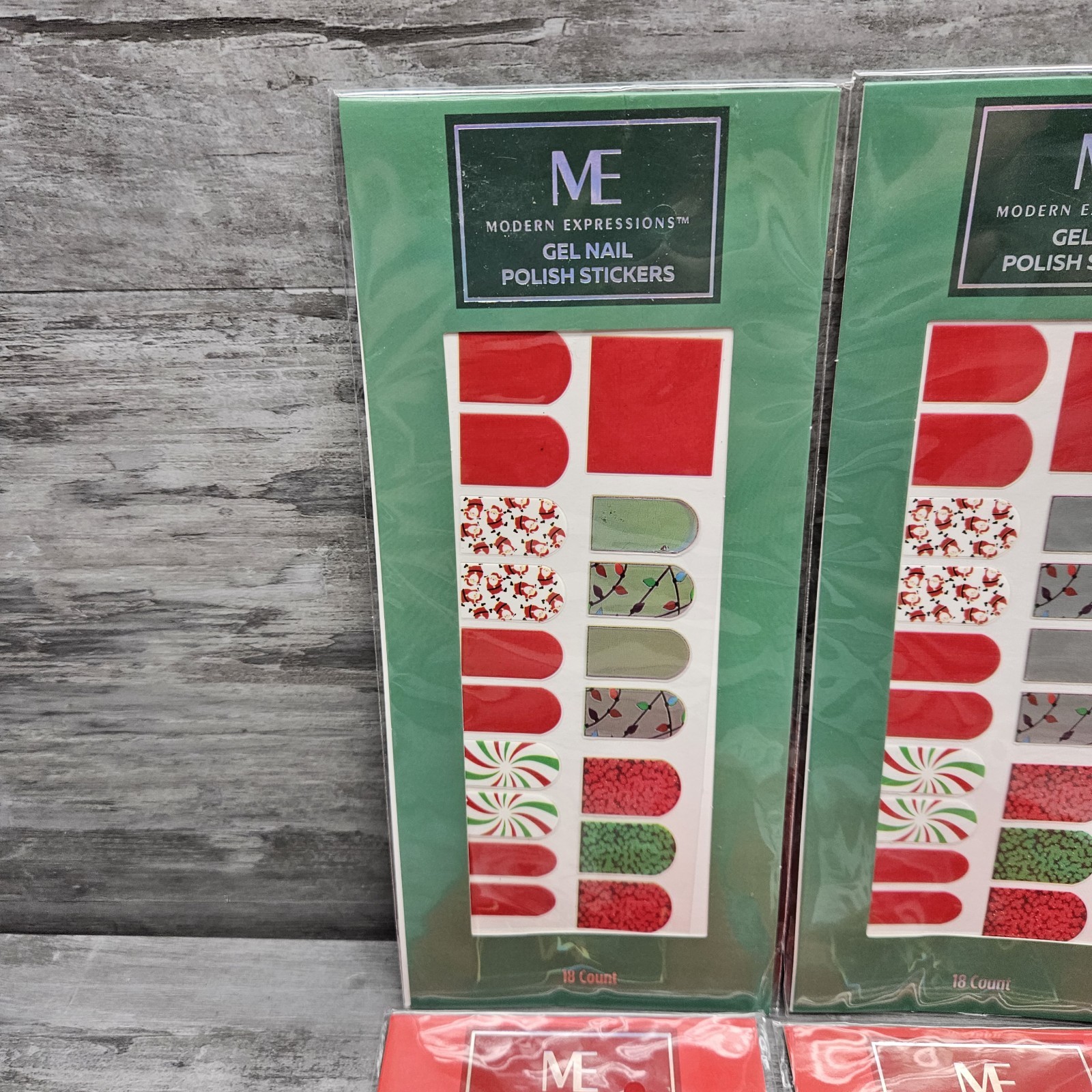 Modern Expressions ~Christmas Theme Gel Nail Polish Stickers Lot (6)