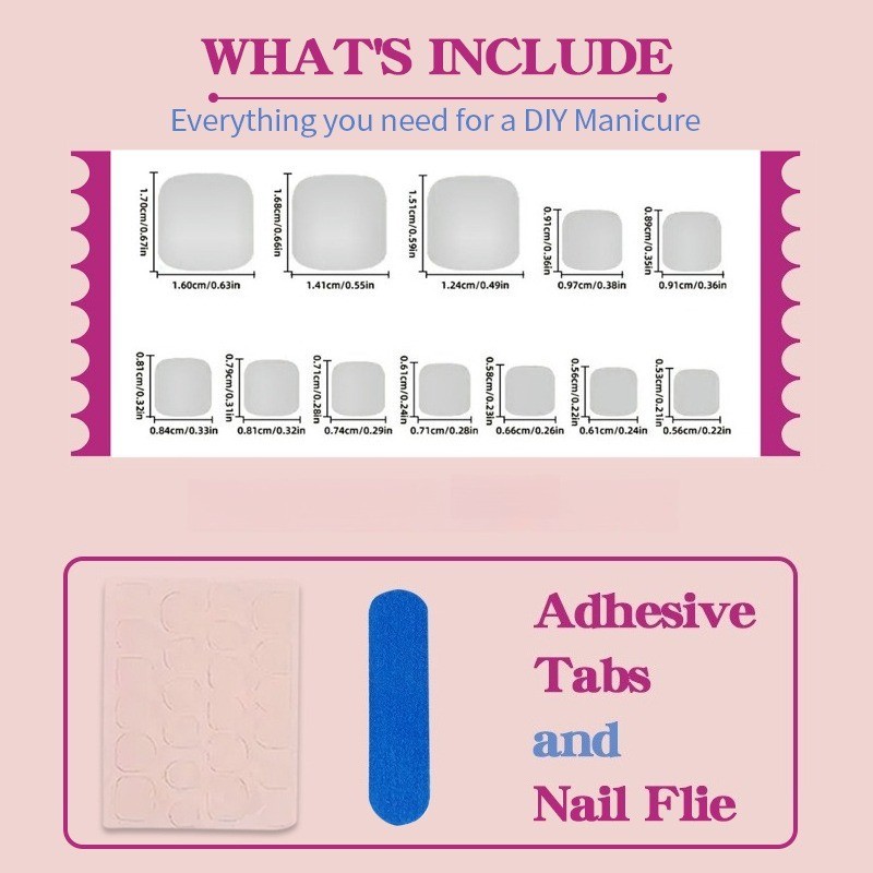 Bright Pink Press on Toenails, Short Square Full Cover Acrylic Fake Toe Nails