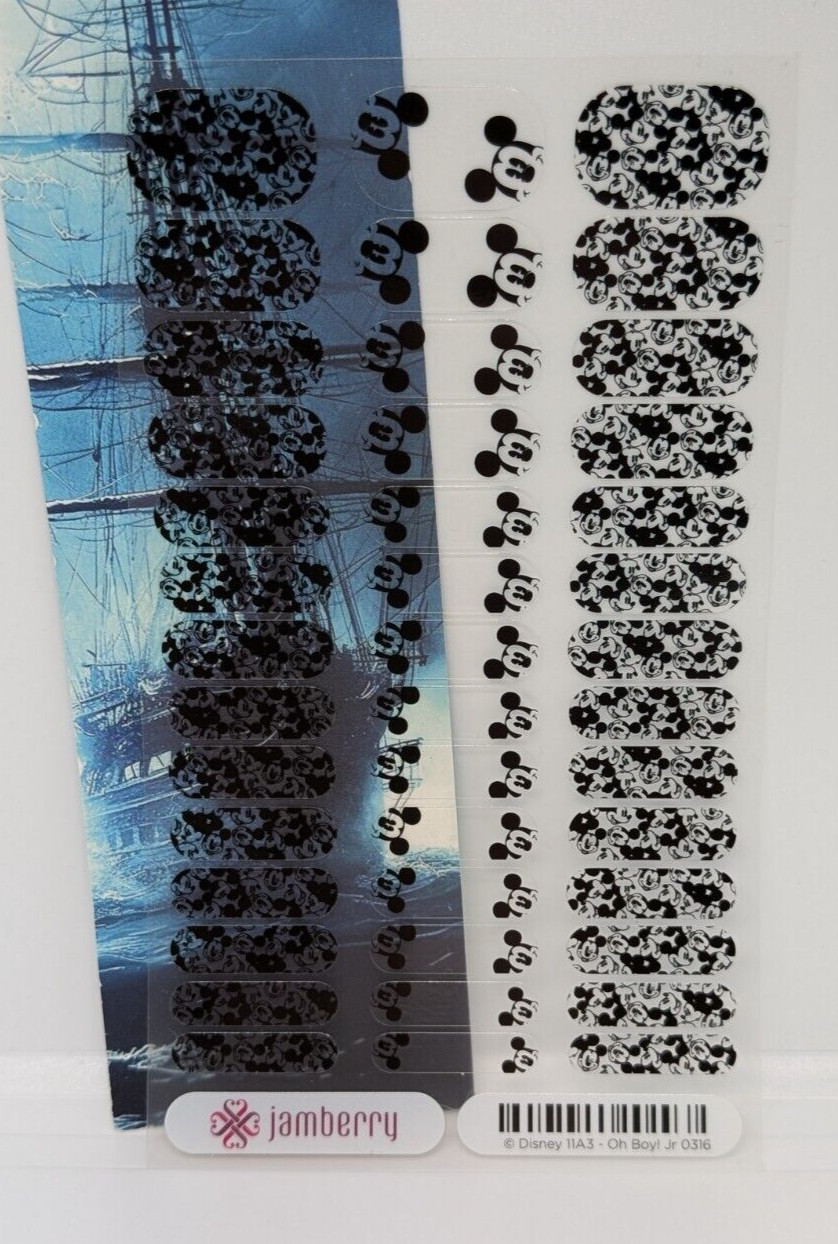 Jamberry Nail Wrap Disney Friends Mickey Mouse “Oh Boy! Jr” Kid Full Sheet
