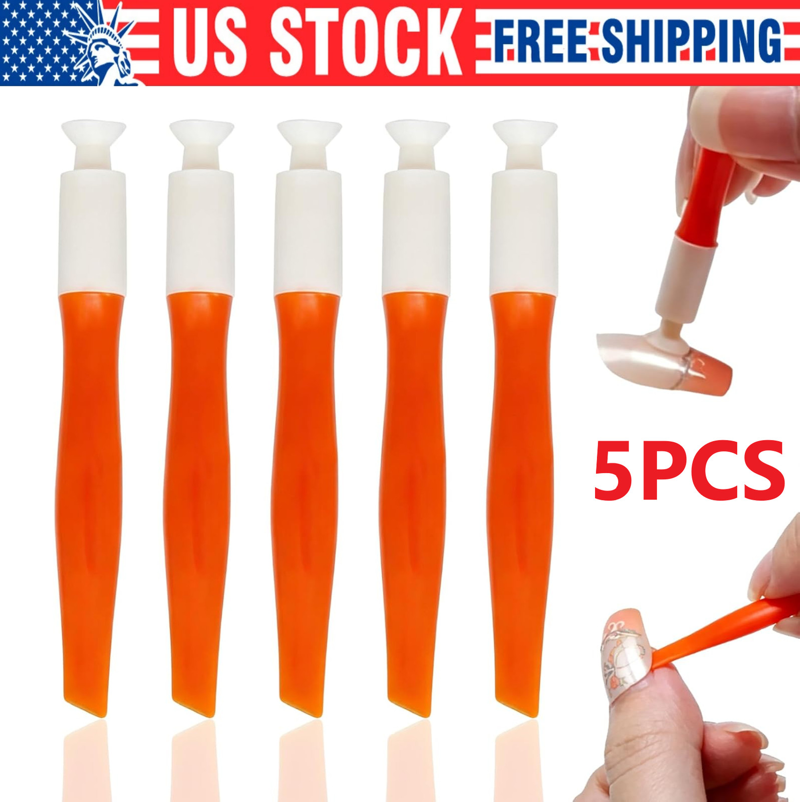 5Pcs Portable Nail Art Suction Stick Tool Beauty Manicure Salon Accessories