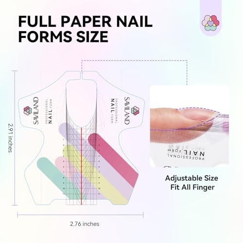 Plus Nail Forms – Reusable Sticky Nail Form for Builder Gel – Super Clear