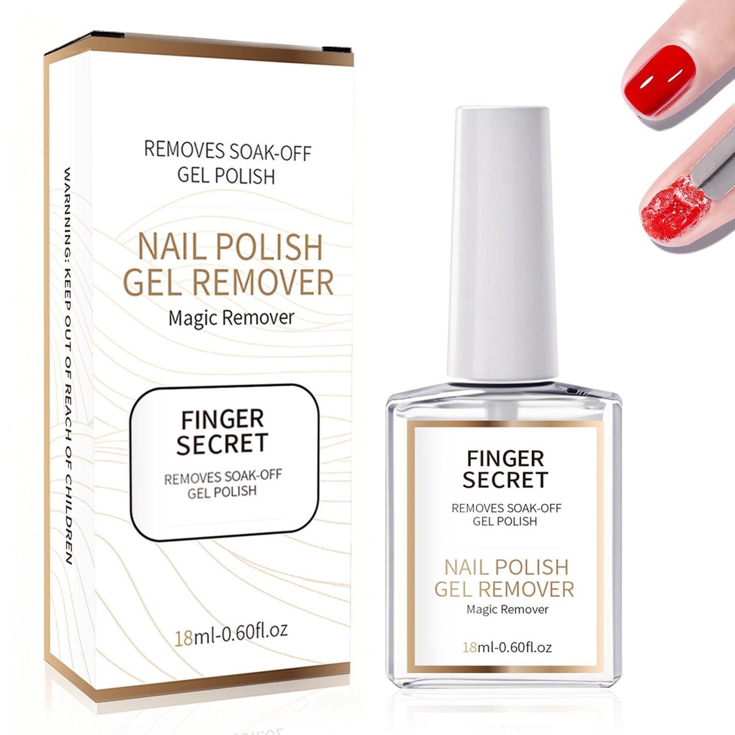 Finger Secret 18ml Magic Remover Gel Polish – Quick 1.2 Fl Oz (Pack of 1)