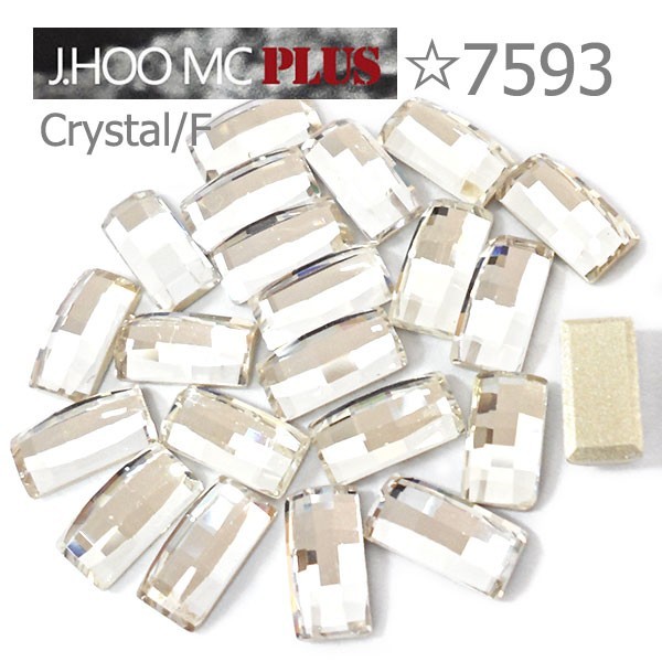 J.HOO Crystal 7593 Curved Baguette Flat Back Rhinestones 8×4mm Nail Art (10pcs)