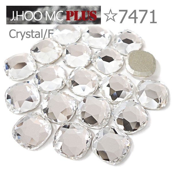 J.HOO Crystal 7471 Cushion Flat Back Rhinestones 10mm Nail Art (6pcs)