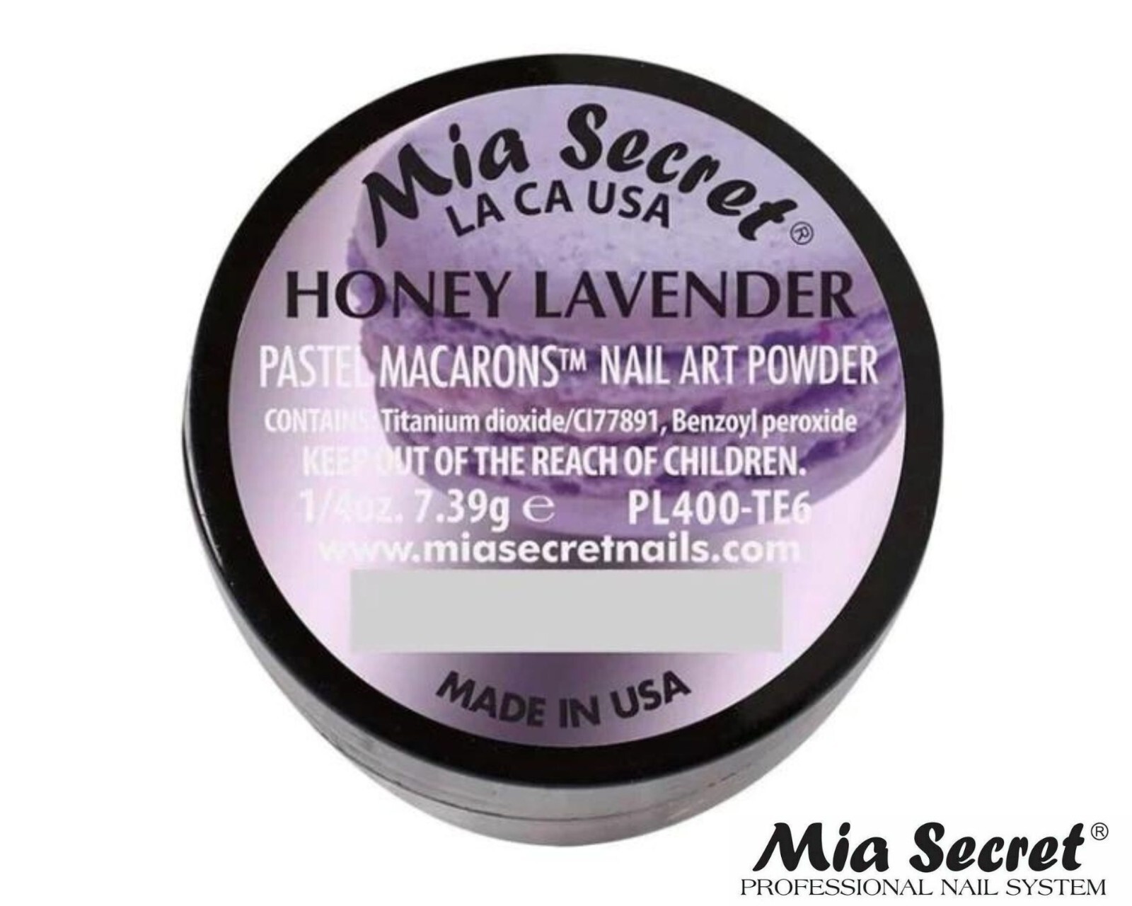 Mia Secret Nail Art Powder Pastel Macarons Collection (HONEY LAVANDER) 1/4oz