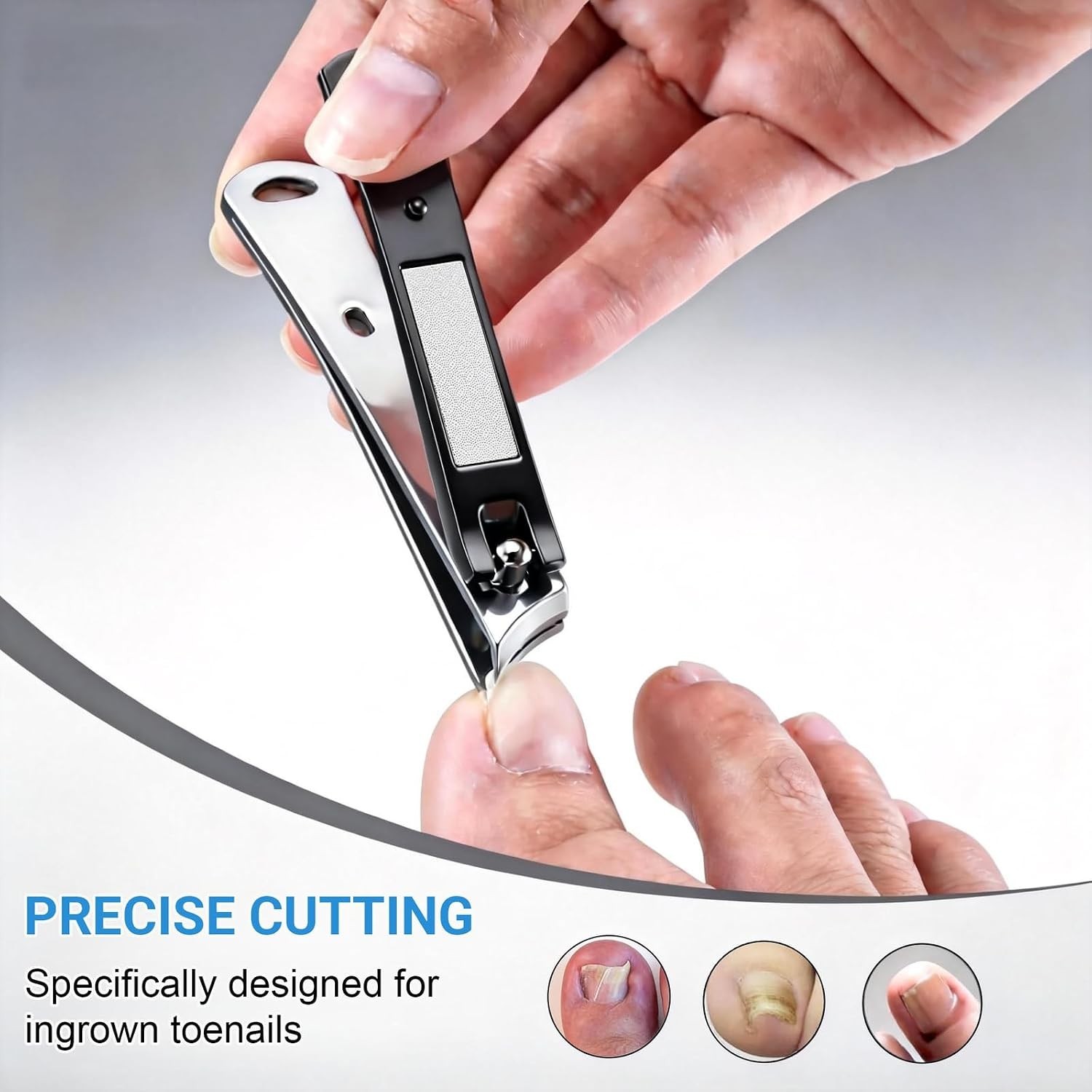 Upgraded Slanted Ingrown Toenail Clippers for Men Women Seniors, Sharp Stainl…