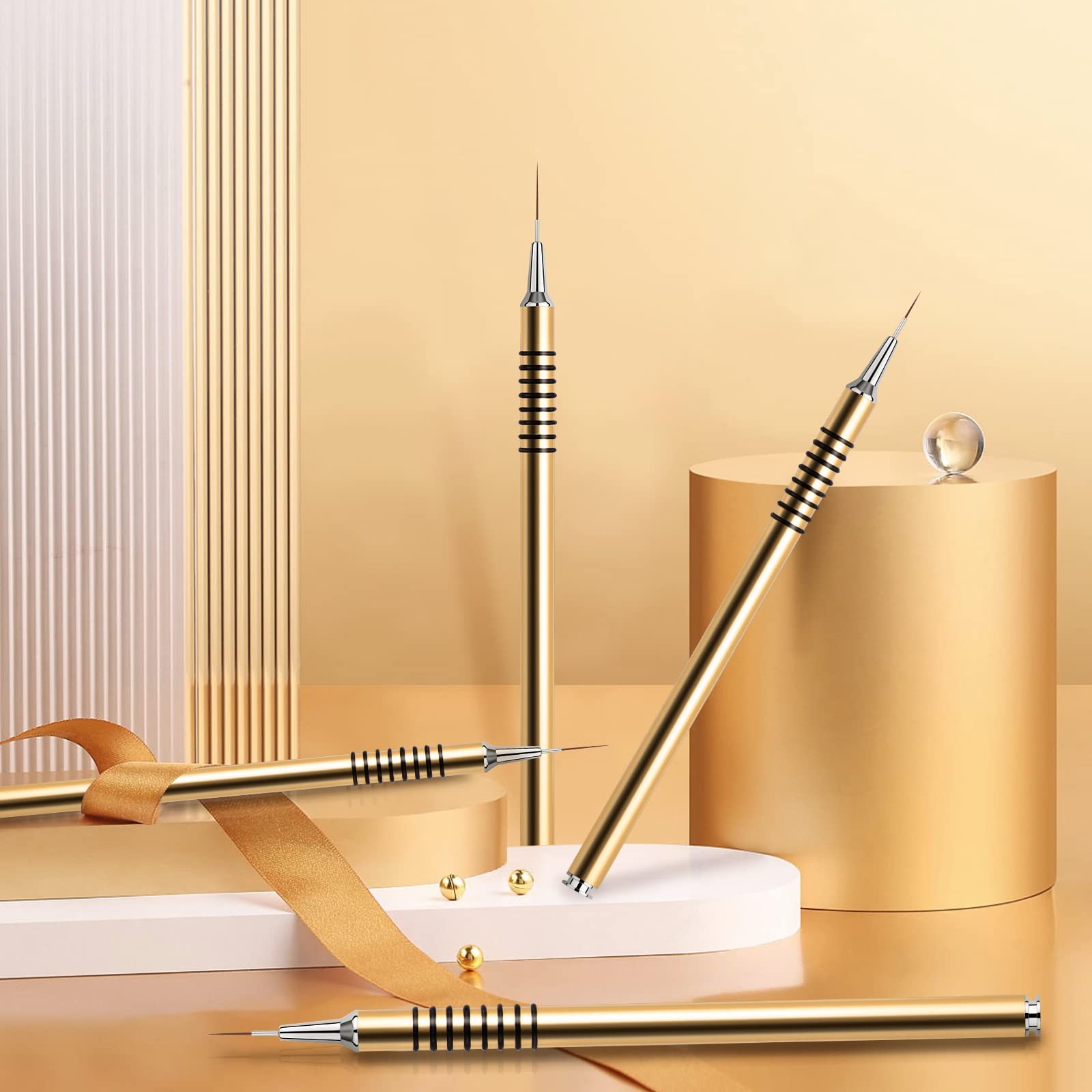 Nail Art Liner Brushes Set, 6Pcs Nail Art Design Brush Striping Thin Long Lin…