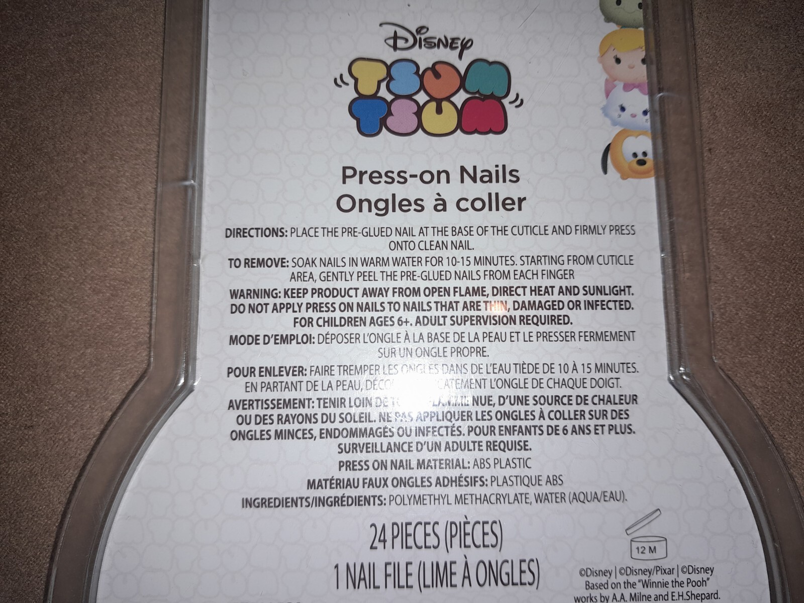Kids Press On Nails LOT, Disney Tsum Tsum, HELLO KITTY, Fairy, Butterfly, Emoji