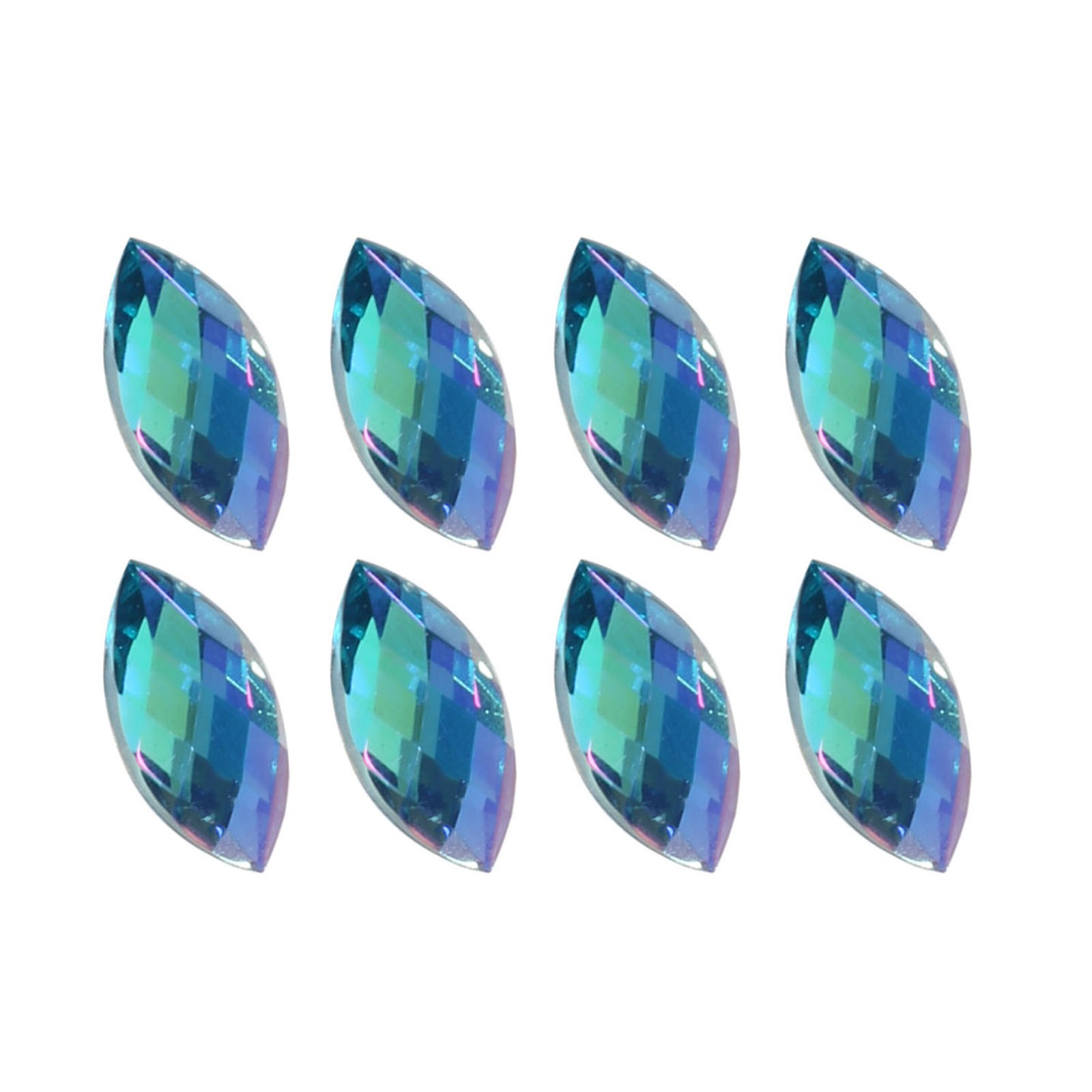 ¦Colorful Horse Eye Shape Acrylic Rhinestones Flat Back Art Accessories(Light