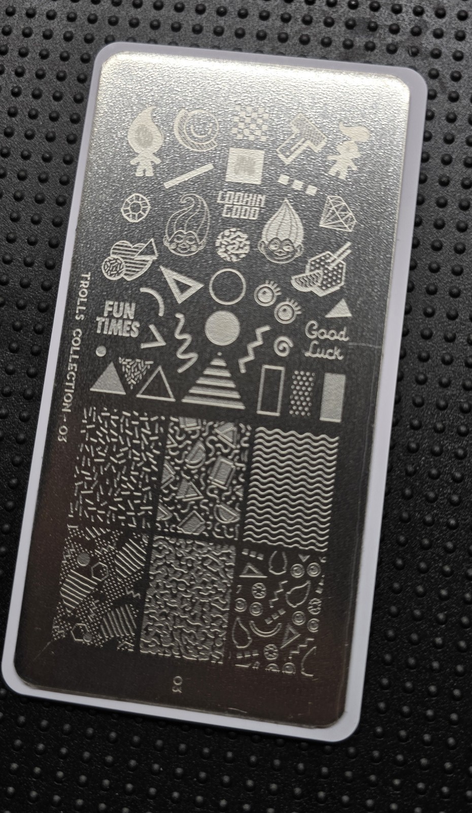 MoYou-London Trolls Collection 03 Nail Stamp Plate 80s 90s Vintage Retro Glitter