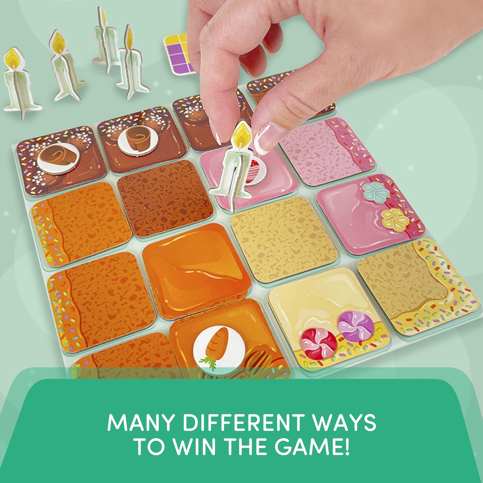 Foxmind Icing On The Cake Quick Food Board Game, Kids Strategy Multicolor