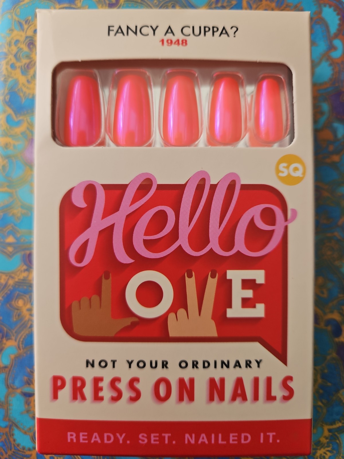 Hello Love Press On Nails – FANCY A CUPPA ? – 1948 – SQUARE