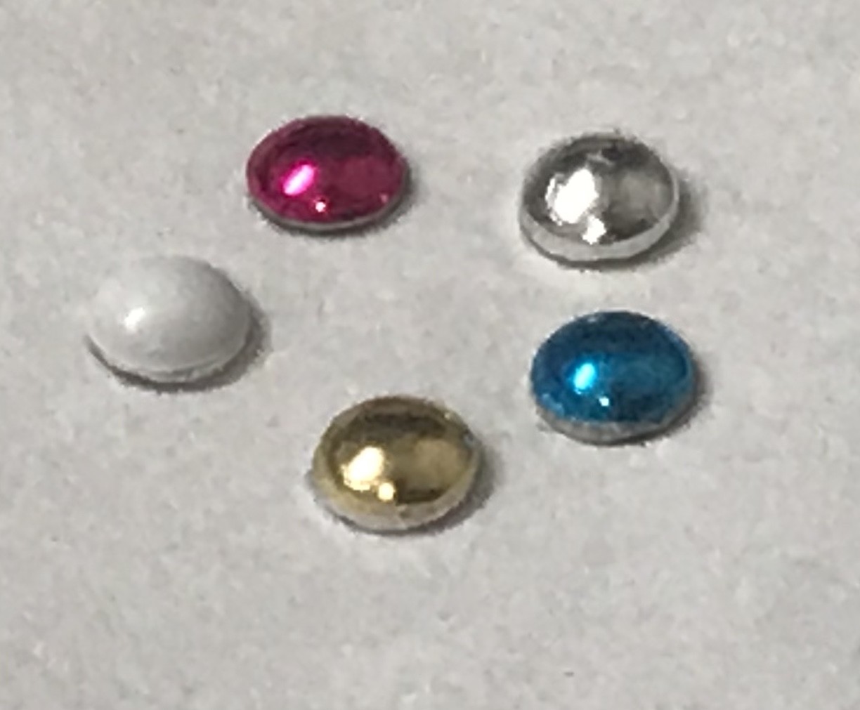 500 round half 2mm metal 3D nail art decoration rhinestone studs accessories