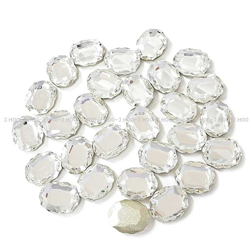 J.HOO Crystal 8142 Baroque Mirror V-Cut Fancy Rhinestones 10x8mm Nail Art (8pcs)