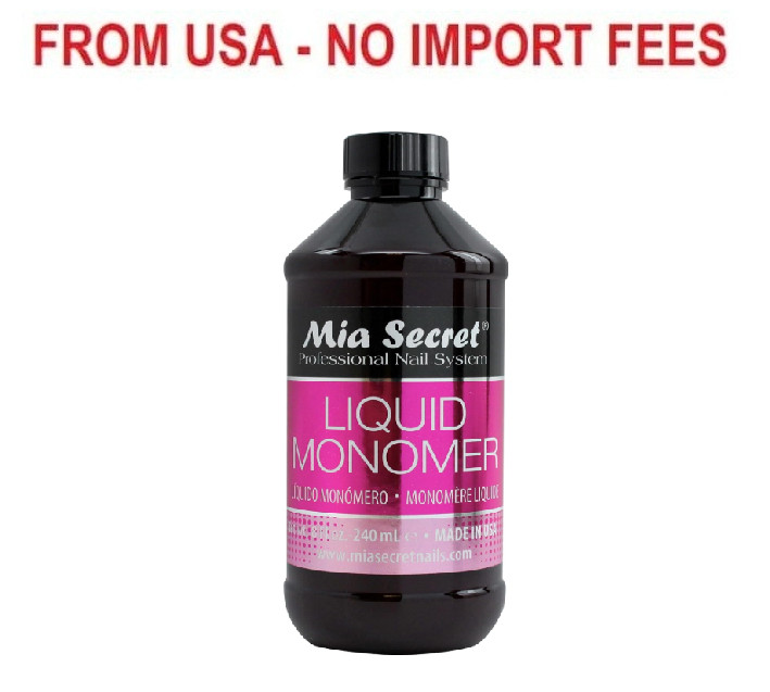 Mia Secret Liquid Monomer 8 oz. Professional Acrylic Nail System – MMA FREE – Ma