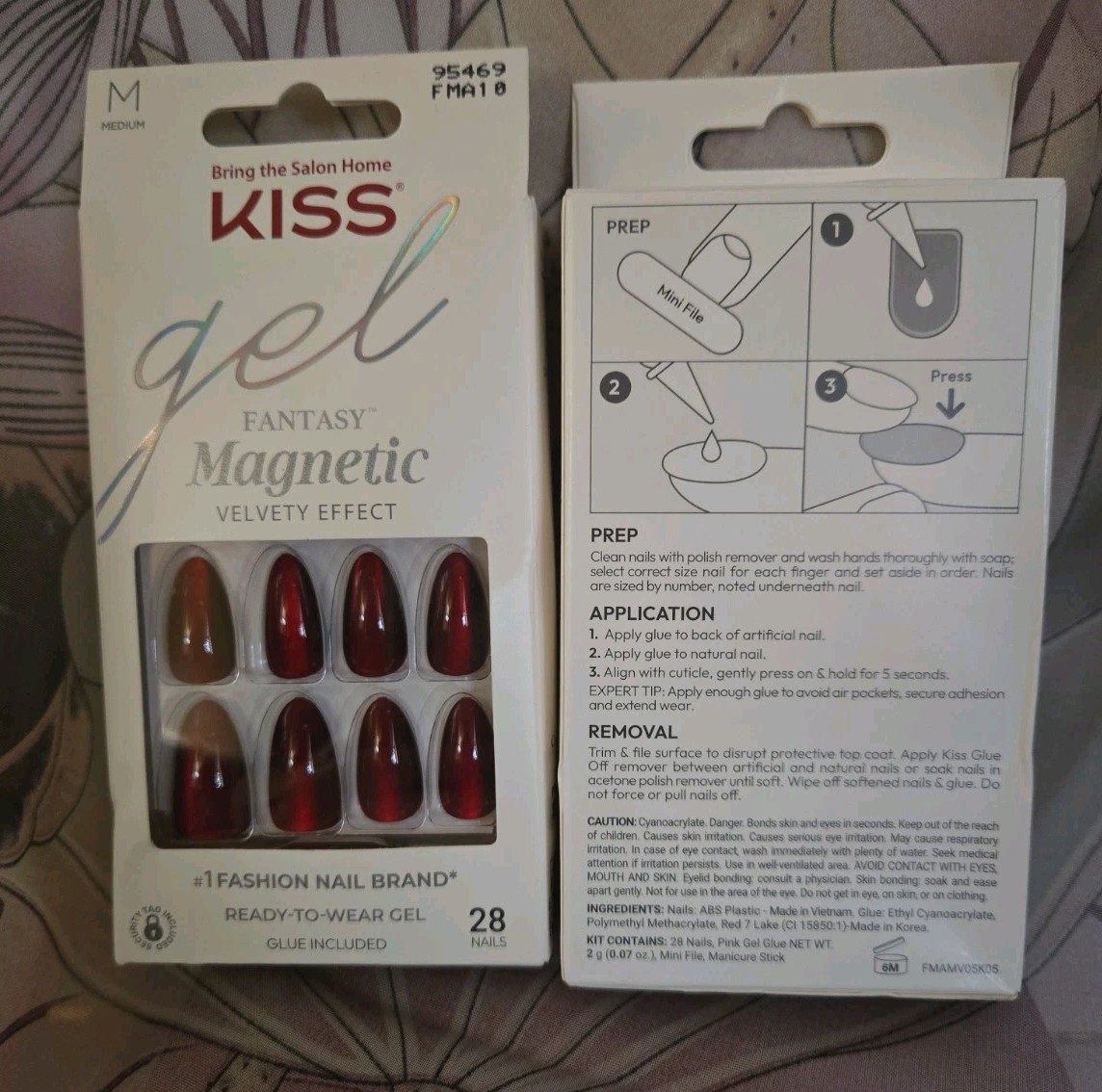 2Pack! NEW KISS Gel Fantasy Magnetic Velvet Effect Medium Legnth “Vampire’s Gaze